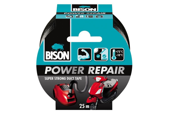 Banda Adeziva Texturata Neagra 50 Mm X 25 M Bison 490007