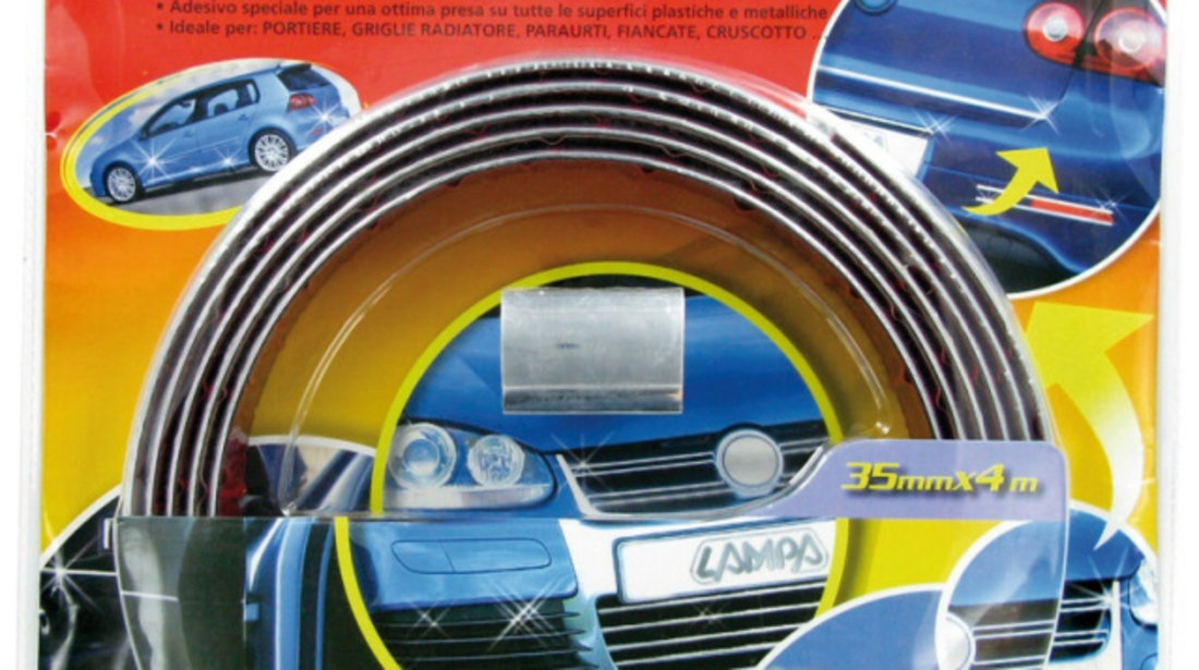 Banda Cromata Autoadeziva Lampa Chrome Stripe 35mm x 4m LAM20874