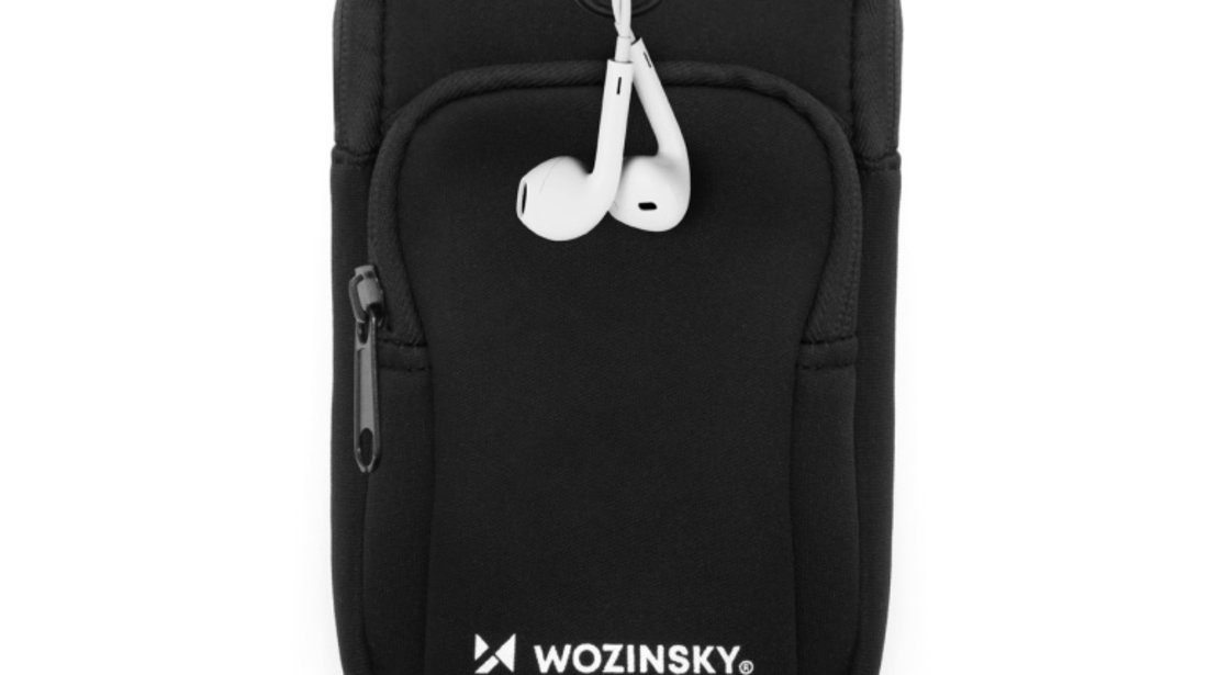 Banda De Braț Pentru Telefon Pentru Rulare Wozinsky Neagră (WABBK1) ALI1214-BN