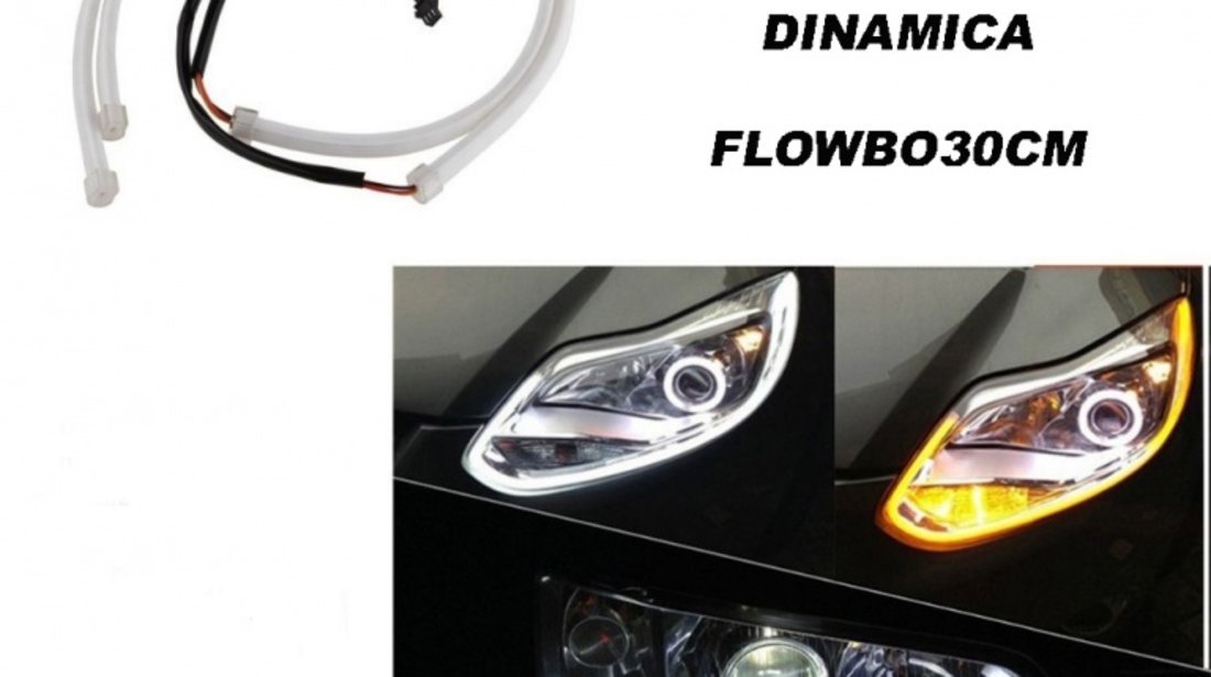 Banda Flexibila Led DRL 30cm Cu Functie De Semnalizare Dinamica FLOWBO30CM 271218-1