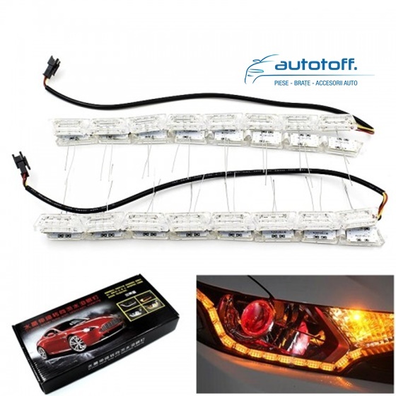 Banda LED DRL cu functie de semnal directional