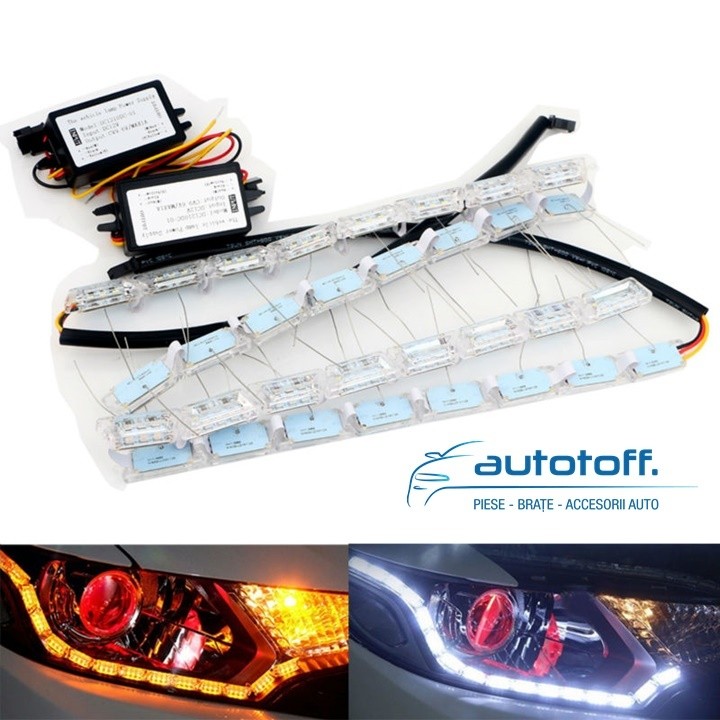 Banda LED DRL cu semnalizare dinamica - Lumini de zi