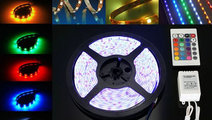 Banda Led RGB Siliconica 60 SMD-uri 5050/Metru Cu ...