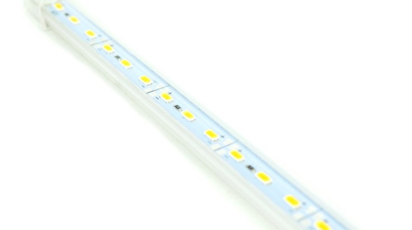 Banda Led Rigida Korea Chip Cu Profil 886AL 1M 12V Lumina Alb Rece 6000K 18W 5630 Cod ALSZ05 170817-31