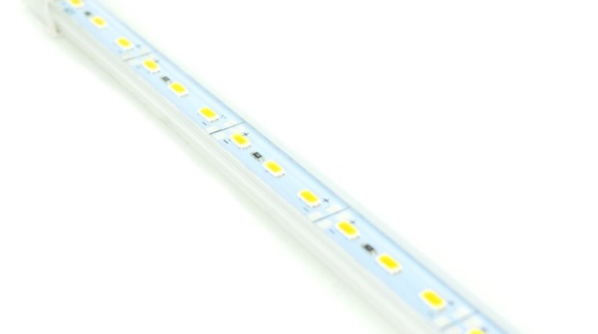 Banda Led Rigida Korea Chip Cu Profil 886AL 1M 12V Lumina Alb Cald 4300k 18W 5630 Cod ALSZ07 170817-32