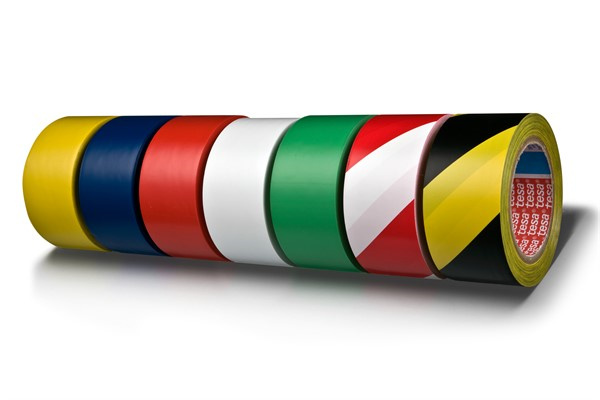 BANDA PVC ALB/ROSU 33M/50MM 60760-00088-15 TESA