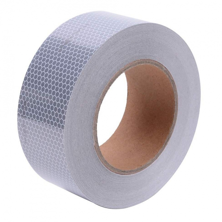 Banda Reflectorizanta Adeziva Tip Fagure Alba (Rola 5cm x 25m) AVX-T3708
