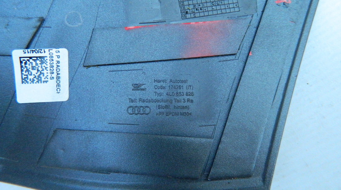 Bandou aripa dreapta spate Audi Q7 model 2008-2012 cod  4L0853828