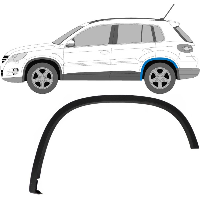 Bandou Aripa Spate Stanga Am Volkswagen Tiguan 1 2007-2016 5N0854819B9B9
