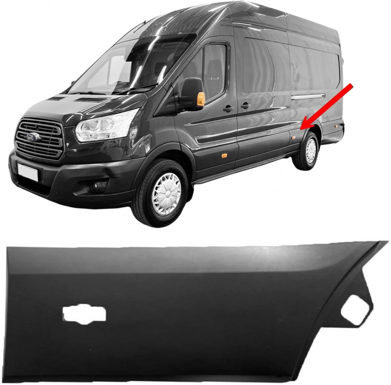 Bandou Aripa Spate Stanga In Fata Rotii Cu Locas Semnalizare Prasco Ford Transit 8 2013→ Long FD9131456