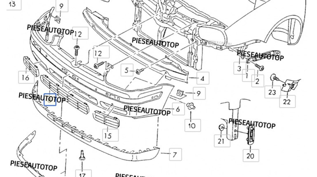 Bandou bara fata prevopsit VW Golf 4 1998-2004 NOUA 1J0807719AGRU 1J6807719AGRU