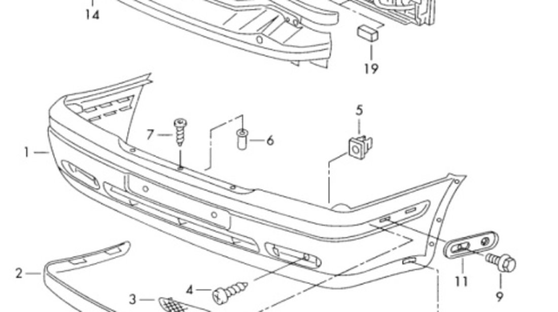 Bandou bara fata Skoda Octavia (1U) Combi 1999 1.8 Turbo SKODA OCTAVIA [ 1959 - 1971 ] OEM 1U0807717