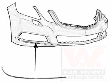 Bandou cromat lateral bara fata dreapta Mercedes E Class W212.