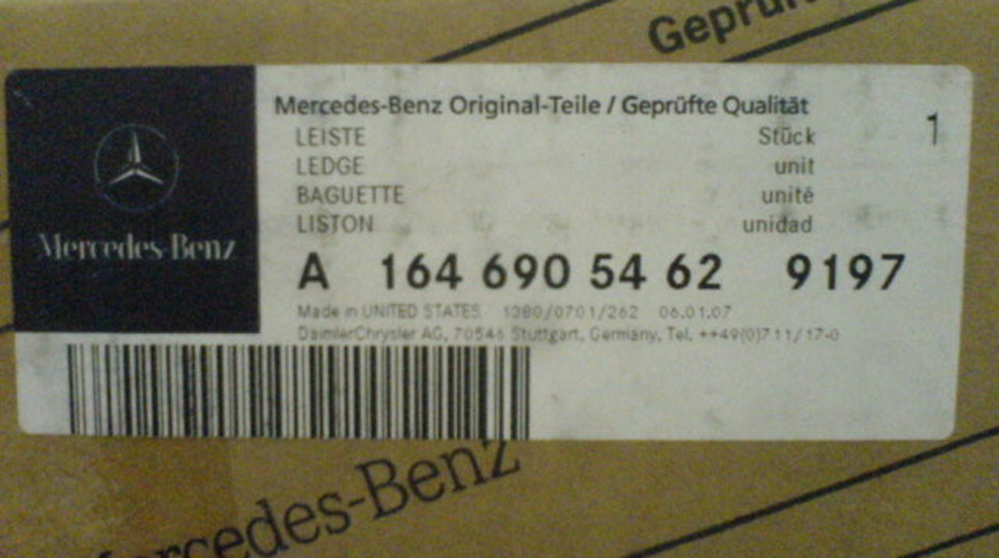 Bandou usa  Mercedes ML / W164 ( 2005 - 2011 )  A1646905462  9197