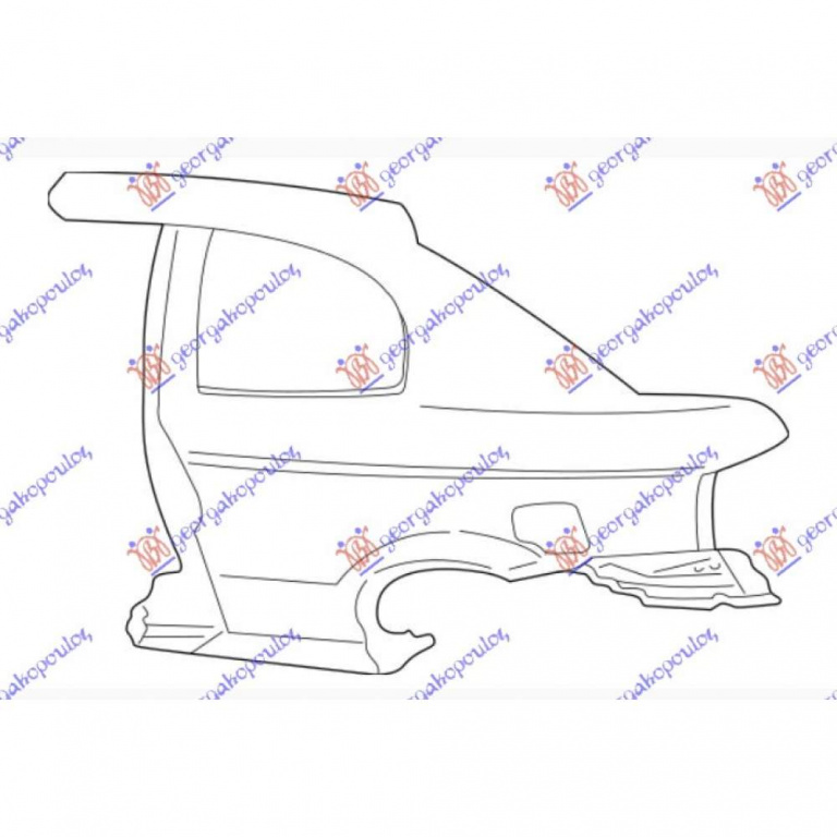 Bandou Usa Spate - Hyundai Accent H/B-L/B 2003 , 87732-25500ca