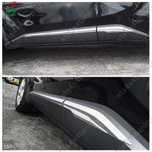 BANDOURI LATERALE CROMATE TOYOTA CHR 2017-2023 [OE LOOK]