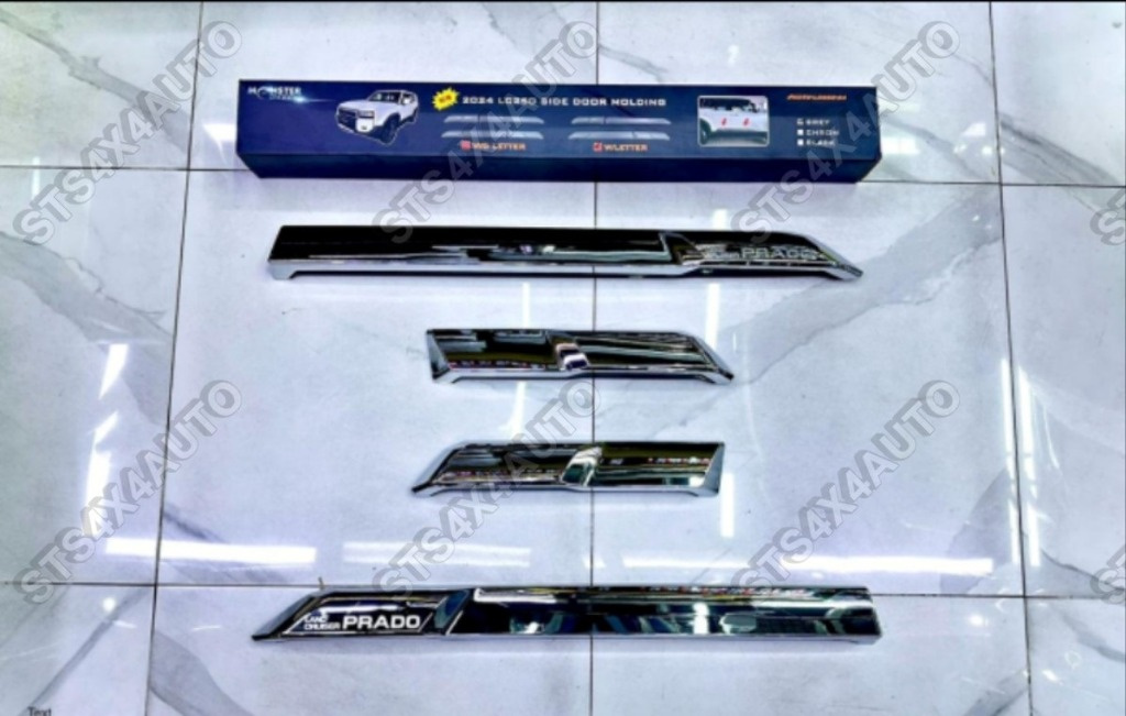 BANDOURI LATERALE CROMATE TOYOTA LAND CRUISER PRADO FJ250 LC250 2024+ CP W/WRD [4-BUC]