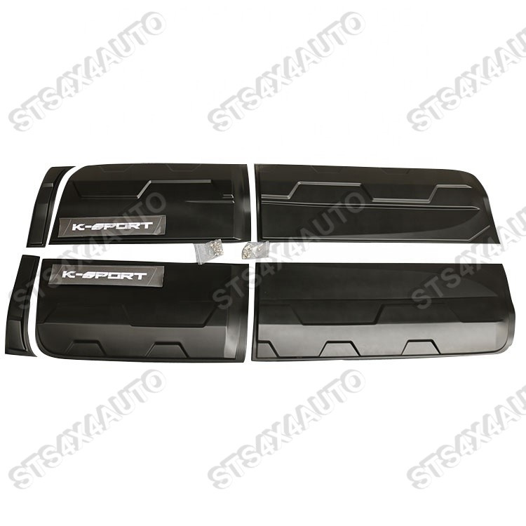 BANDOURI LATERALE NEGRE MATTE FORD RANGER T6/T7/T8 2012-2022 SI RAPTOR 2019-2022 [4-USI][6-BUC][V2]