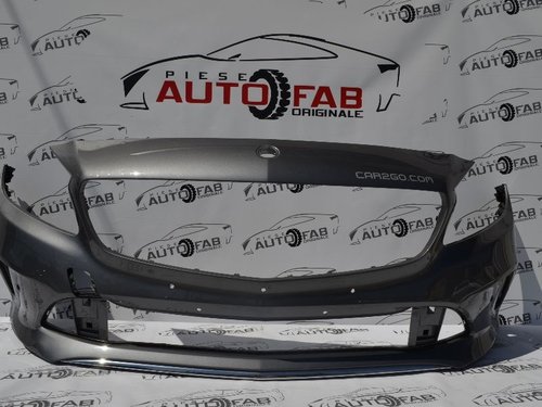 Bară față Mercedes-Benz A-Class W176 2016-2017 cu găuri pentru Parktronic și camere JZ1QF8X9OX