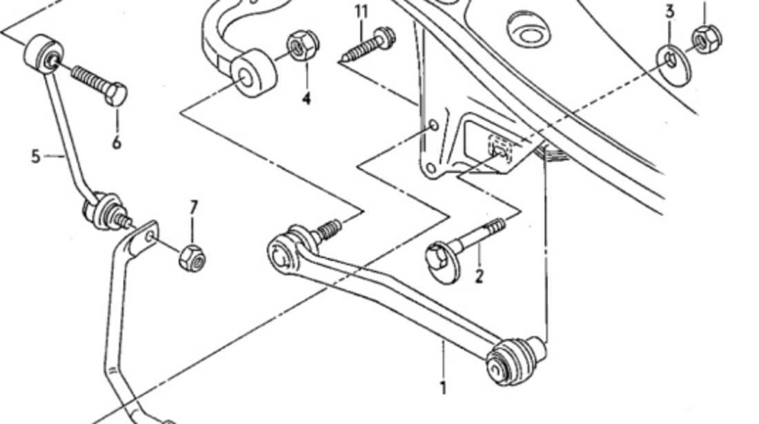 Bară stabilizatoare spate Audi A6 4B C5