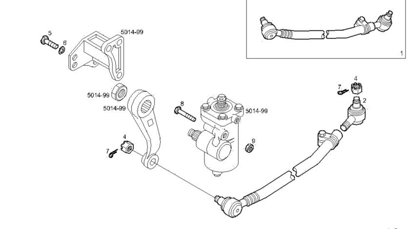 Bara directie longitudinala 897 mm Iveco Eurocargo 7,5 tone (poz.1) S-TR 4854874