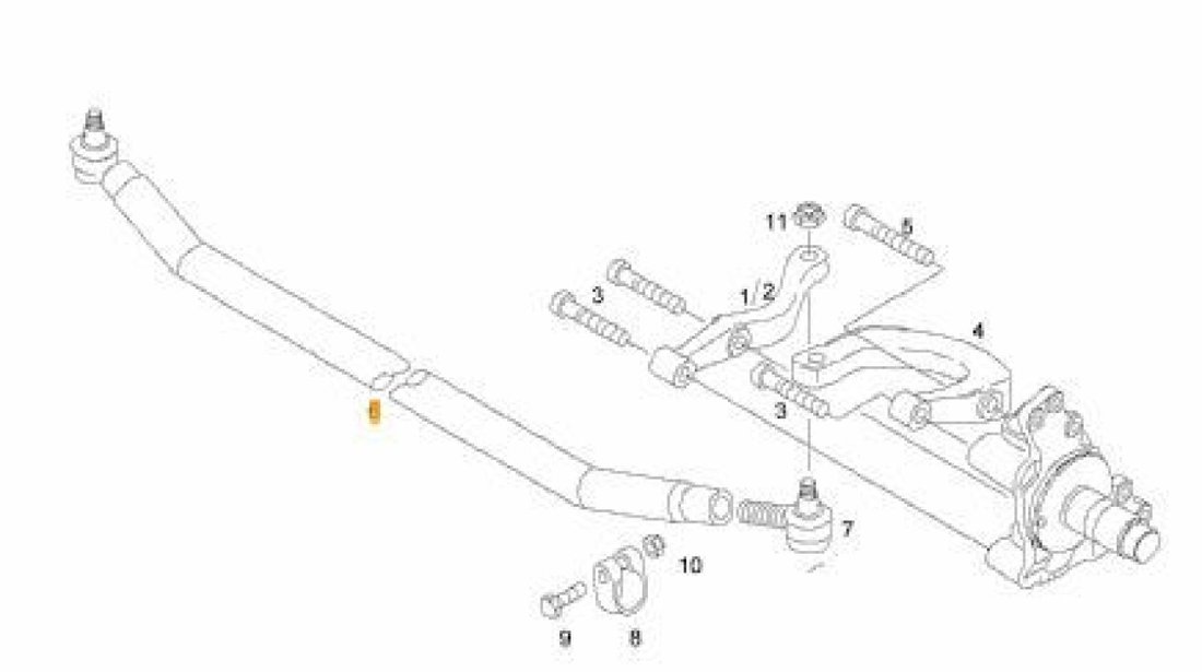 Bara directie transversala de 1729 mm punte fata Man TGA,TGX 4x2 S-TR 81.46711-6860