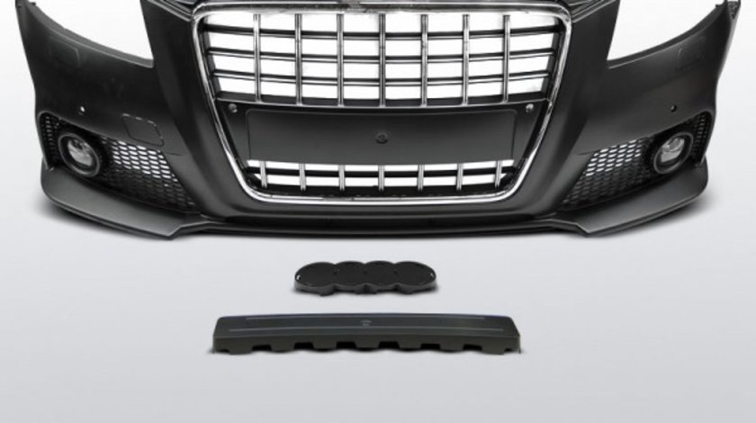 BARA FATA AUDI A3 2008-2012 S8-STYLE CROM NEGRU PDC