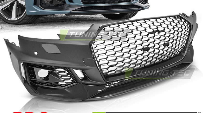 Bara fata AUDI A4 B9 08.15-19 RS4 STYLE PDC cu grile negre lucioase