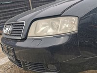 Bara fata Audi A6 C5 negru LZ9W cu spalatori faruri