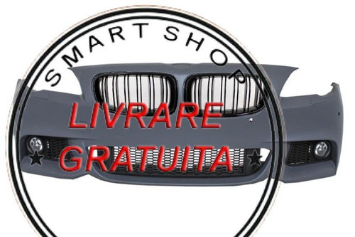 Bara Fata BMW Seria 5 F10 F11 (2011-2014) M-Technik Design cu Grile Centrale Negru- livrare gratuita