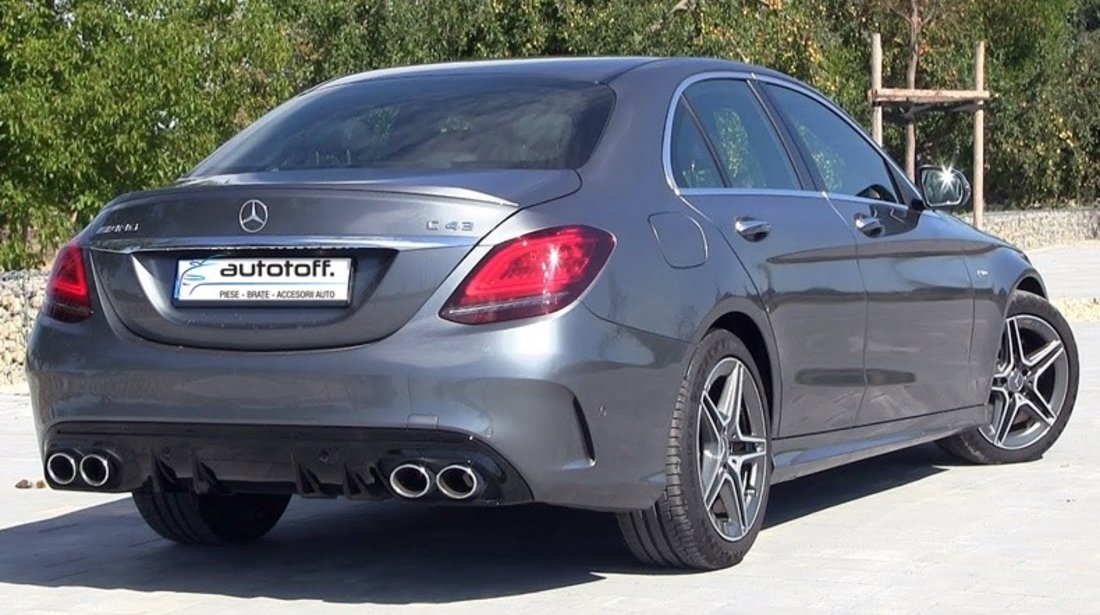 Bara fata C63 cu Grila Centrala si Difuzor bara spate Mercedes W205 Sedan S205 Variant (14-18)