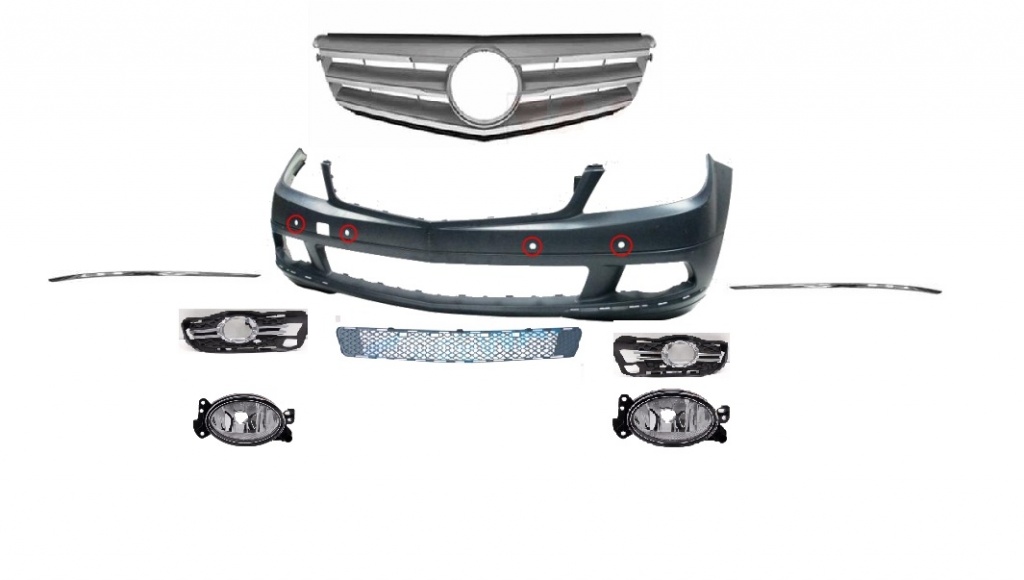 Bara fata completa + Grila Mercedes C class w204 Avantgarde
