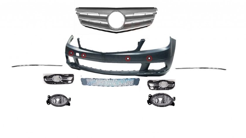 Bara fata completa + Grila Mercedes C class w204 Avantgarde