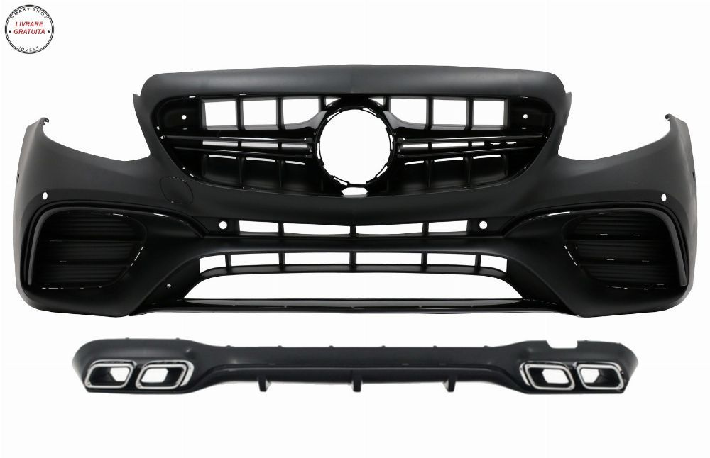 Bara Fata cu Difuzor Bara Spate si Ornamente Tobe Mercedes E-Class W213 (2016-up)