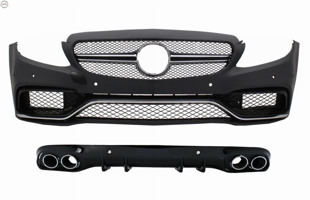 Bara Fata cu Difuzor Evacuare Dubla si Tobe Ornament Mercedes C-Class C205 A205 Co