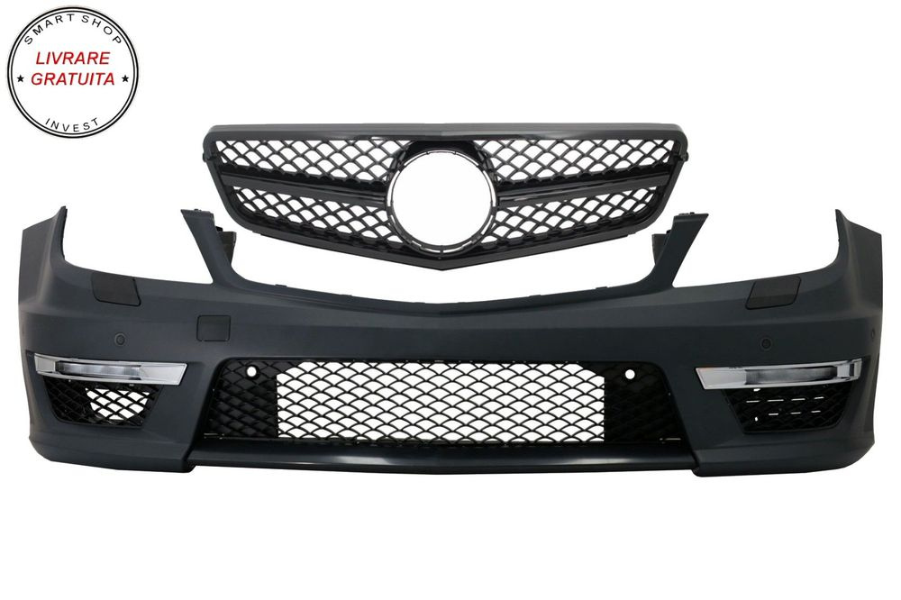 Bara Fata cu Grila Centrala Mercedes C-class W204 Facelift (2012-up) C63 Sport Neg- livrare gratuita