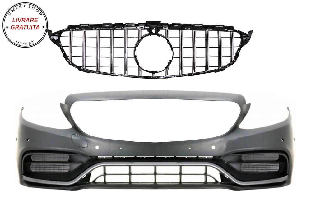 Bara Fata cu Grila cu/fara camera 360 Mercedes C-Class W205 S205 C205 A205 (2014-2- livrare gratuita