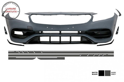 Bara Fata cu Stickere Laterale Gri Inchis Mercedes A-Class W176 (2012-2018) Faceli- livrare gratuita