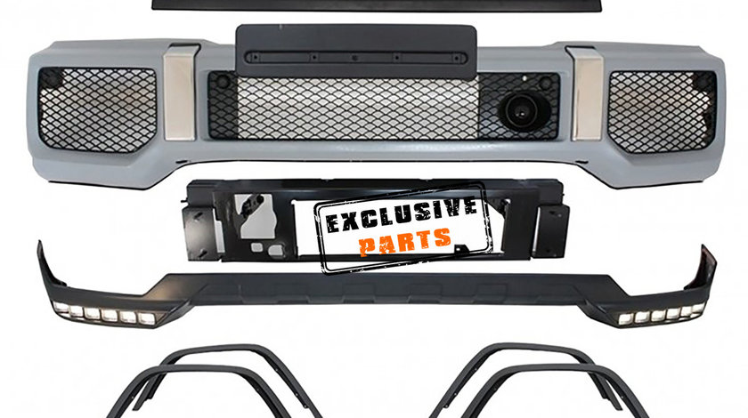Bara fata + Extensie Bara LED DRL Mercedes Benz G-Class W463 (89-17) G65 AMG Design