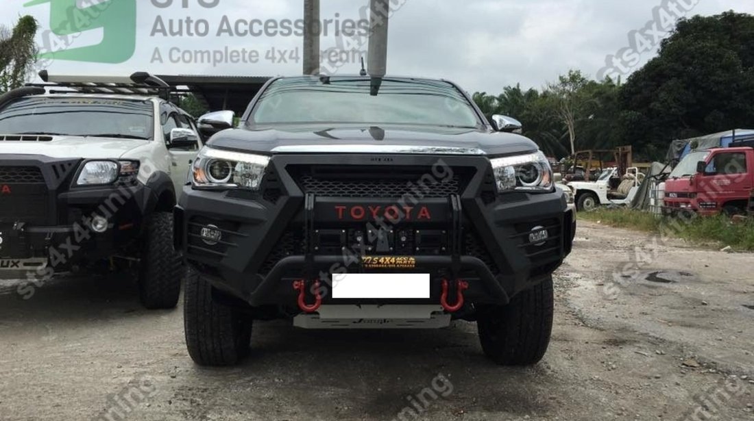 BARA FATA + GRILA FATA HEAVY DUTY METAL TOYOTA HILUX REVO 2016-2020 [V3-OPN]