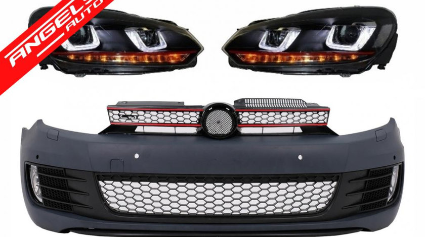 Bara Fata GTI VW Golf 6 (2008-2013) cu Faruri LED Golf 7 U Design