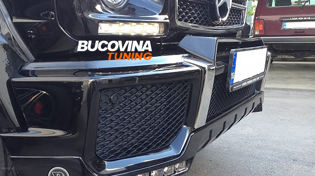 Bara fata Mercedes Benz G-Class W463 (89-17) G65 AMG Design cu prelungire LED DRL Spoiler