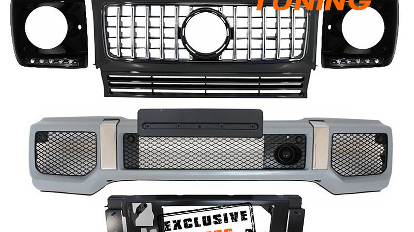 Bara Fata Mercedes Benz W463 G-Class (89-17) G65 AMG Design cu Grila Centrala GT-R Panamericana Look
