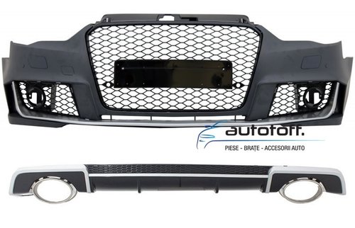 Bara fata RS3 si difuzor bara spate pentru Audi A3 8V (12-15)