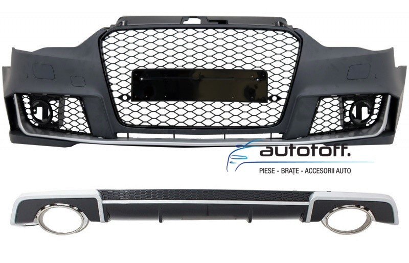 Bara fata si Difuzor bara spate Audi A3 8V (12-15) RS3 Design