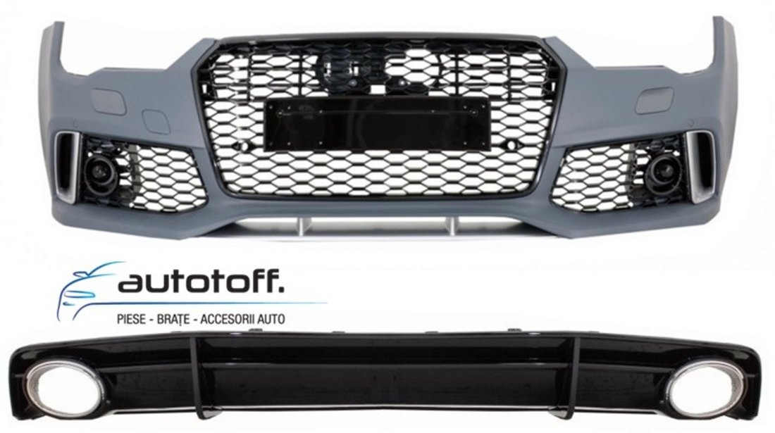 Bara fata si Difuzor bara spate Audi A7 4G Facelift (15-18) RS7 Design
