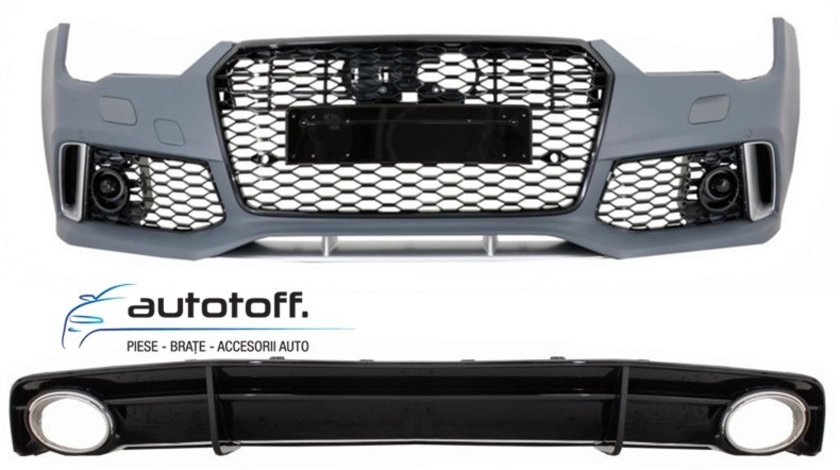 Bara fata si Difuzor bara spate Audi A7 4G Facelift (15-18) model RS7