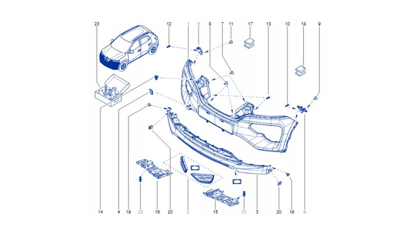 Bara protectie fata Dacia Spring NOUA 620228950R OE