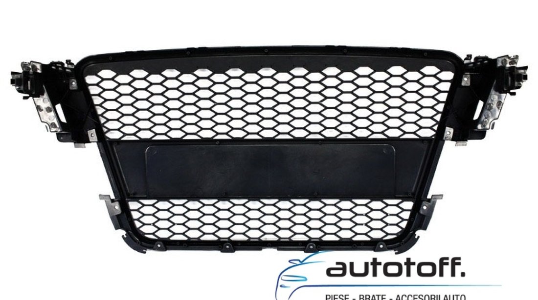 Bara Spate Audi A5 S5 8T (2007-2013) Sportback RS5 Design cu Grila Centrala Negru Mat