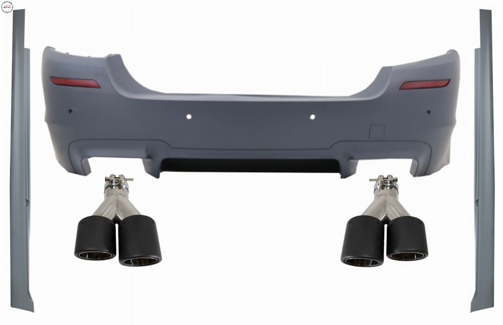 Bara Spate BMW Seria 5 F10 (2011-2017) cu Praguri Laterale si Tobe Ornamente Siste- livrare gratuita